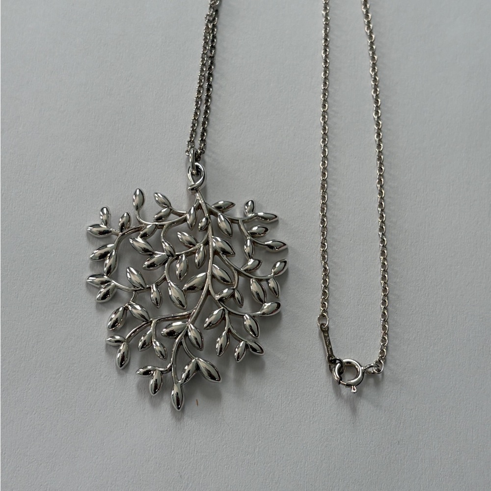 Tiffany & Co. Silver Leaf Necklace - Picture 2 of 6